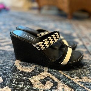 Black and white wedges